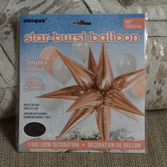 Other - Star burst balloon festival rodeo cowgirl rose gold jumbo party farmer’s market